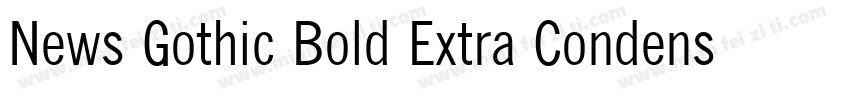 News Gothic Bold Extra Condensed字体转换